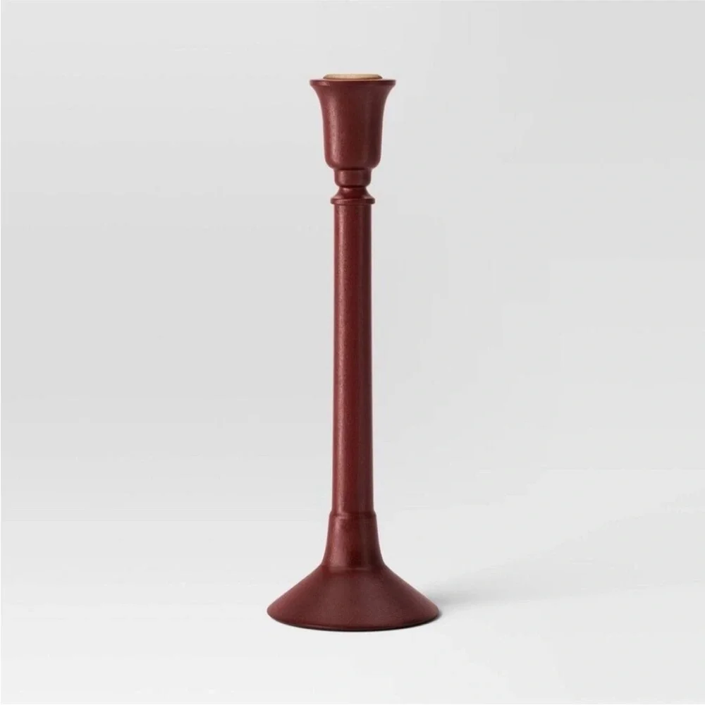 Short & Tall Wood Turned Candleholder Set of 2-Threshold